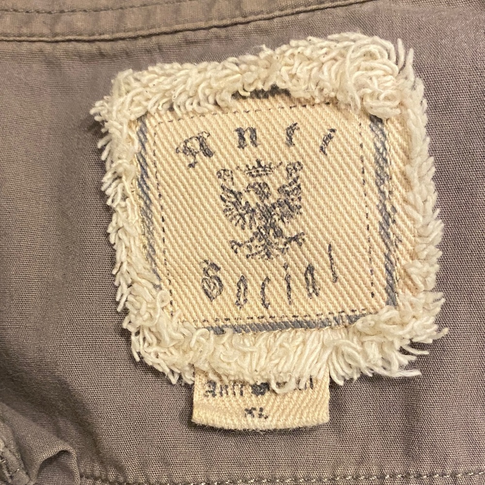 Anti Social Button Up with Fringe Patch